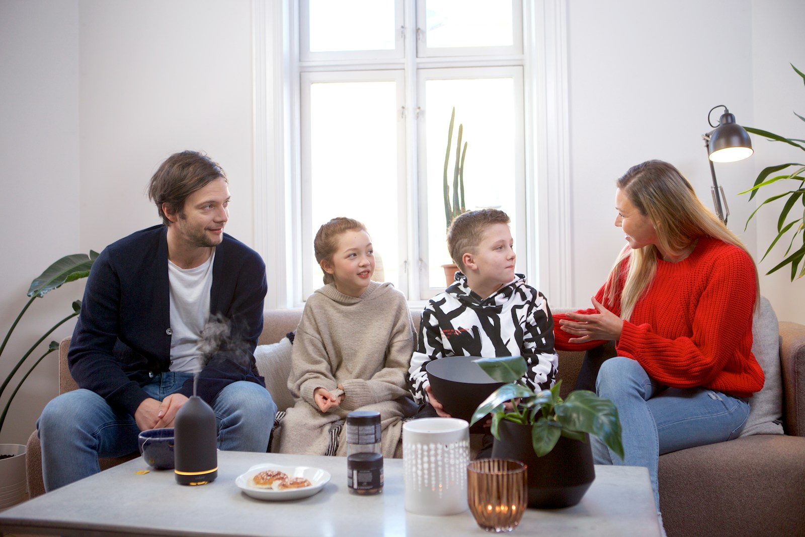 Family in therapy session